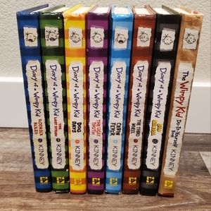 8 DIARY OF THE WIMPY KID BOOKS HARDCOVER